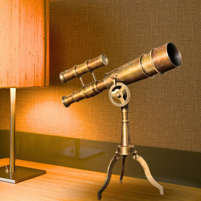Mini Antique Brass Telescope With Tripod Stand