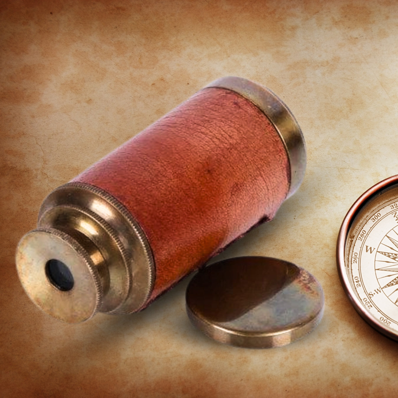 Pocket Telescope Leather Wrapped