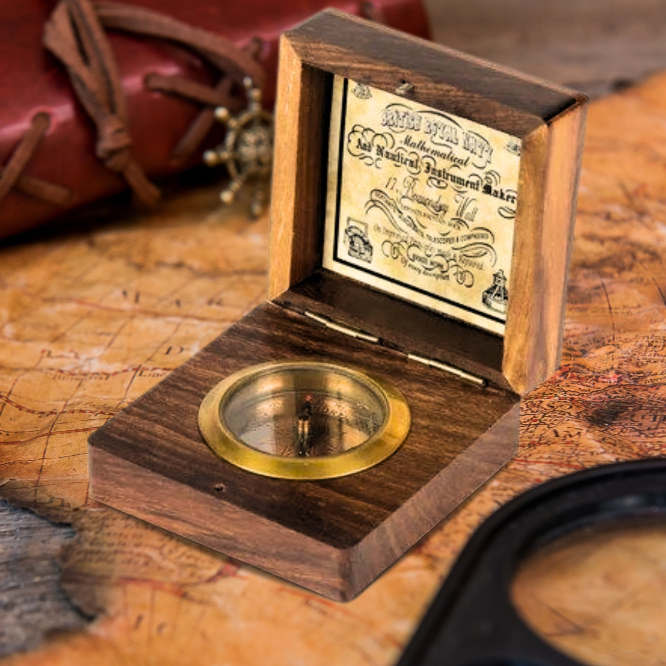 British Royal Navy Box Compass