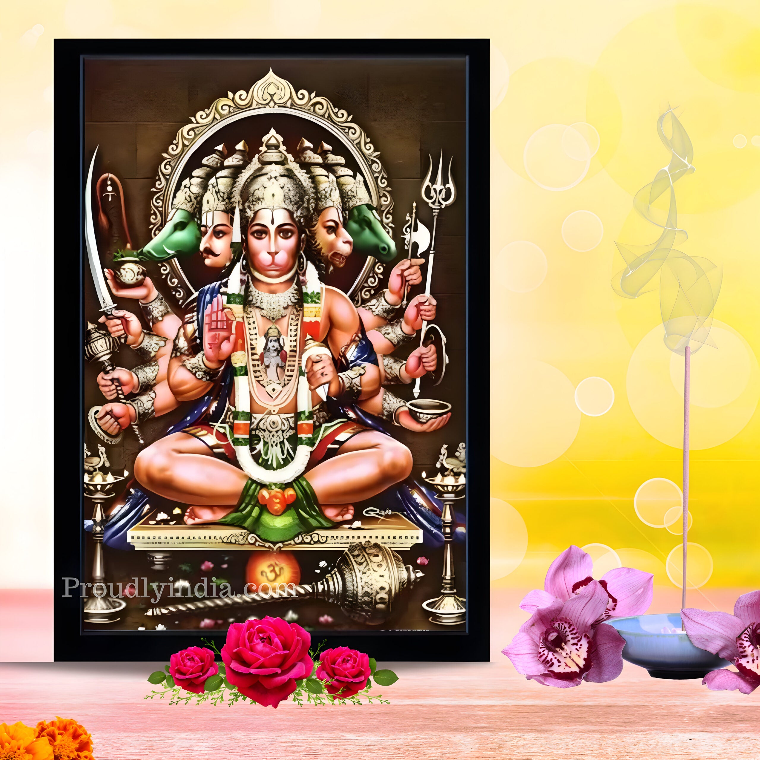 Panchmukhi Hanuman Religious Frame