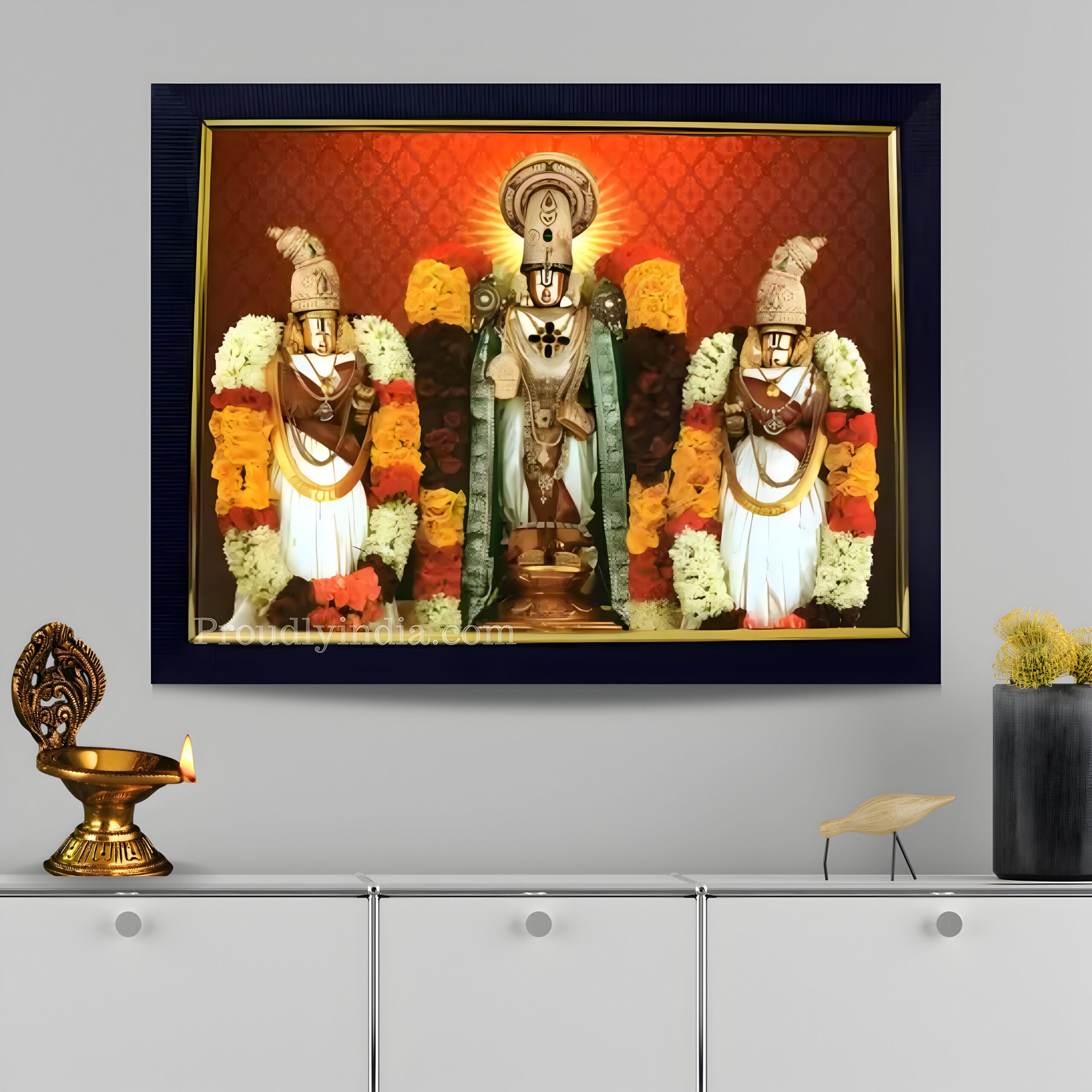 Tirupati Balaji Lakshmi God Photo Frame Religious Fra