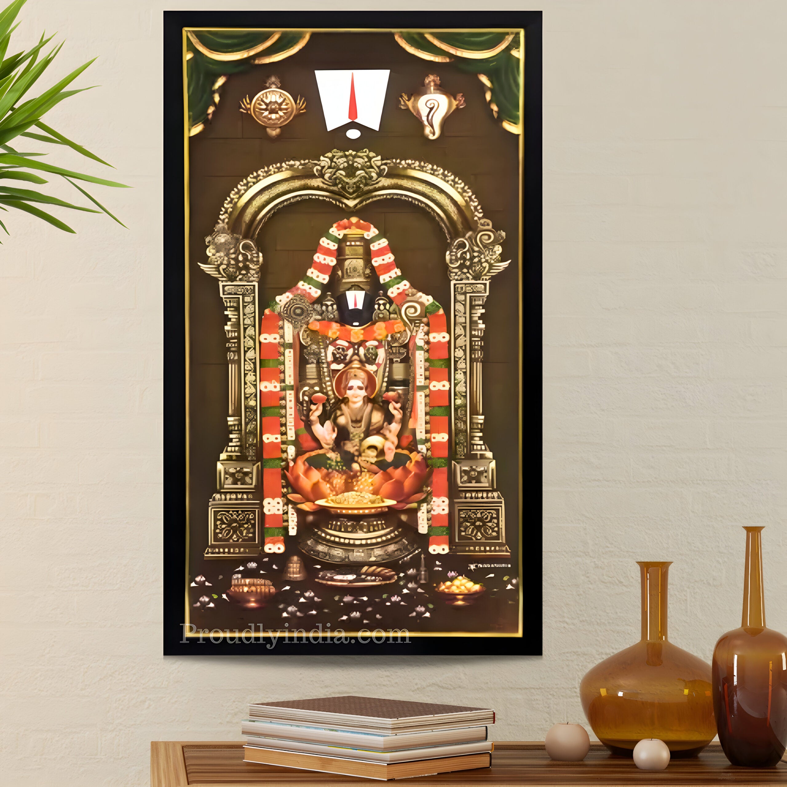 Tirupati Balaji and Lakshmi Religious Frame