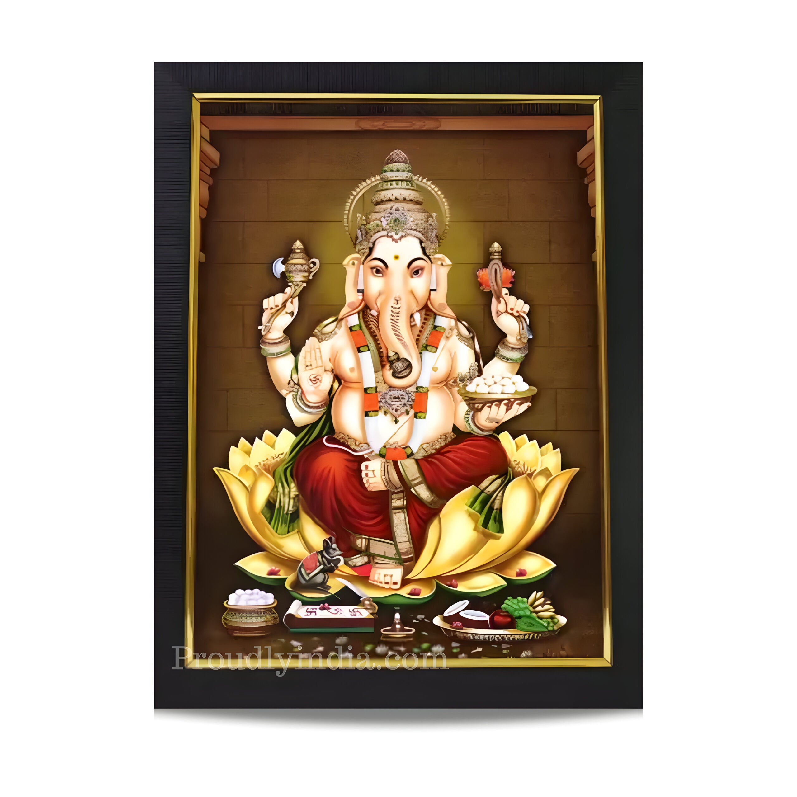 Ganesha Idol Photo Religious Frame