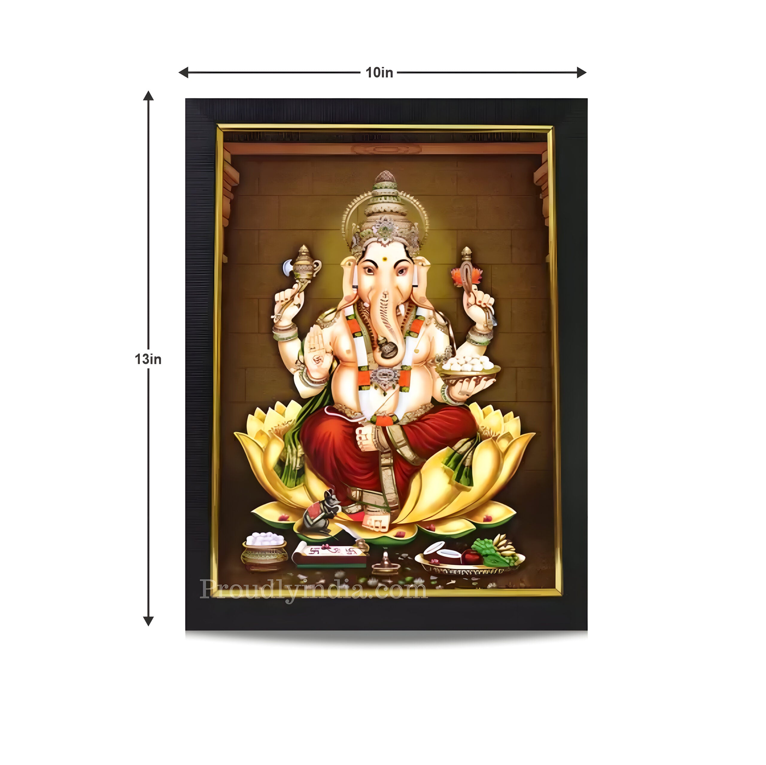 Ganesha Idol Photo Religious Frame