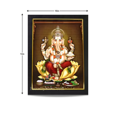 Ganesha Idol Photo Religious Frame