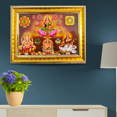 Kubera Lakshmi With Vantram Religious Frame