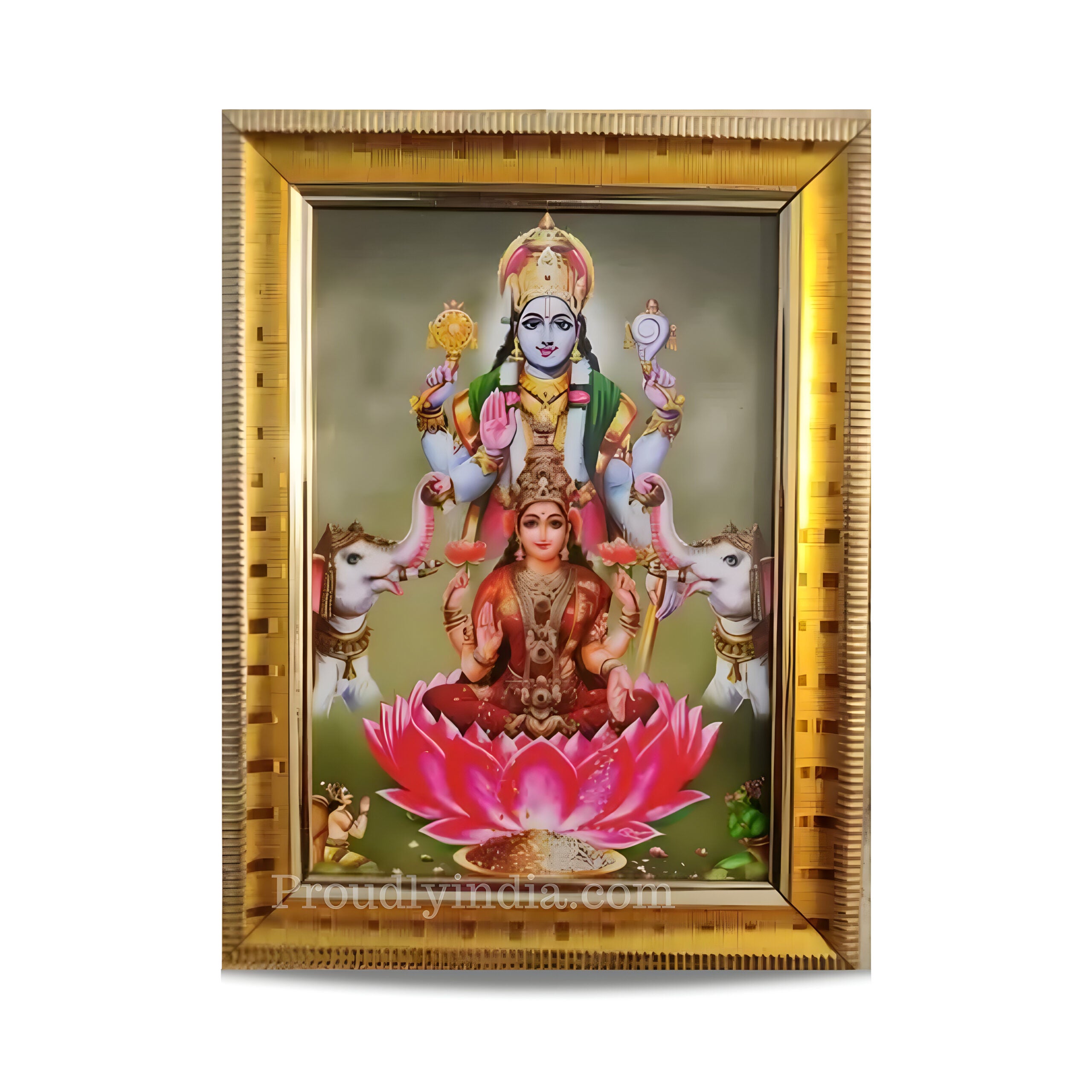 Vishnu Lakshmi Religious Frame
