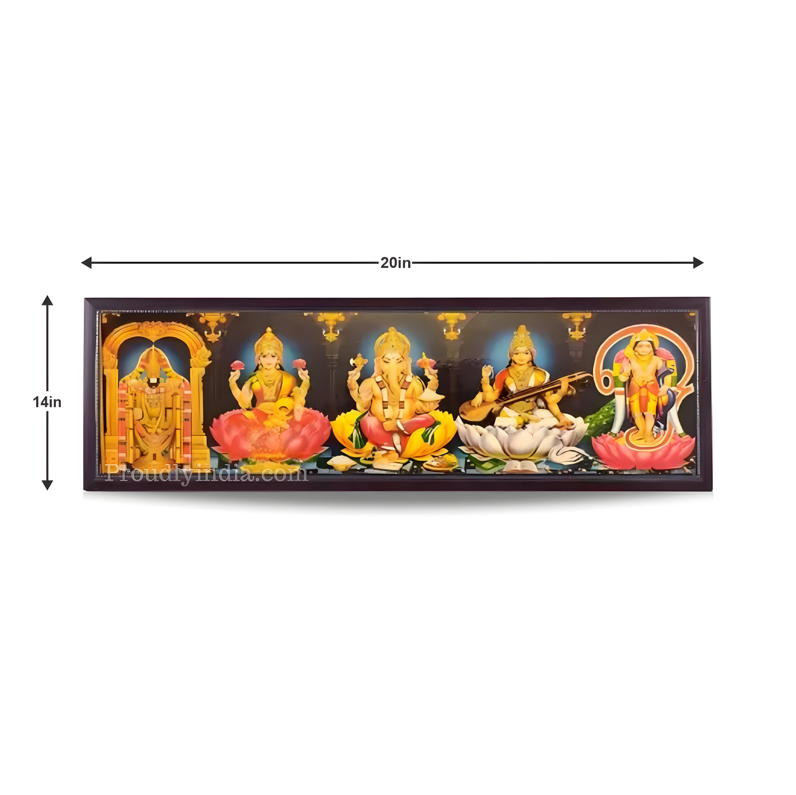 Five Hindu God And Goddess Photos In A Single Frame