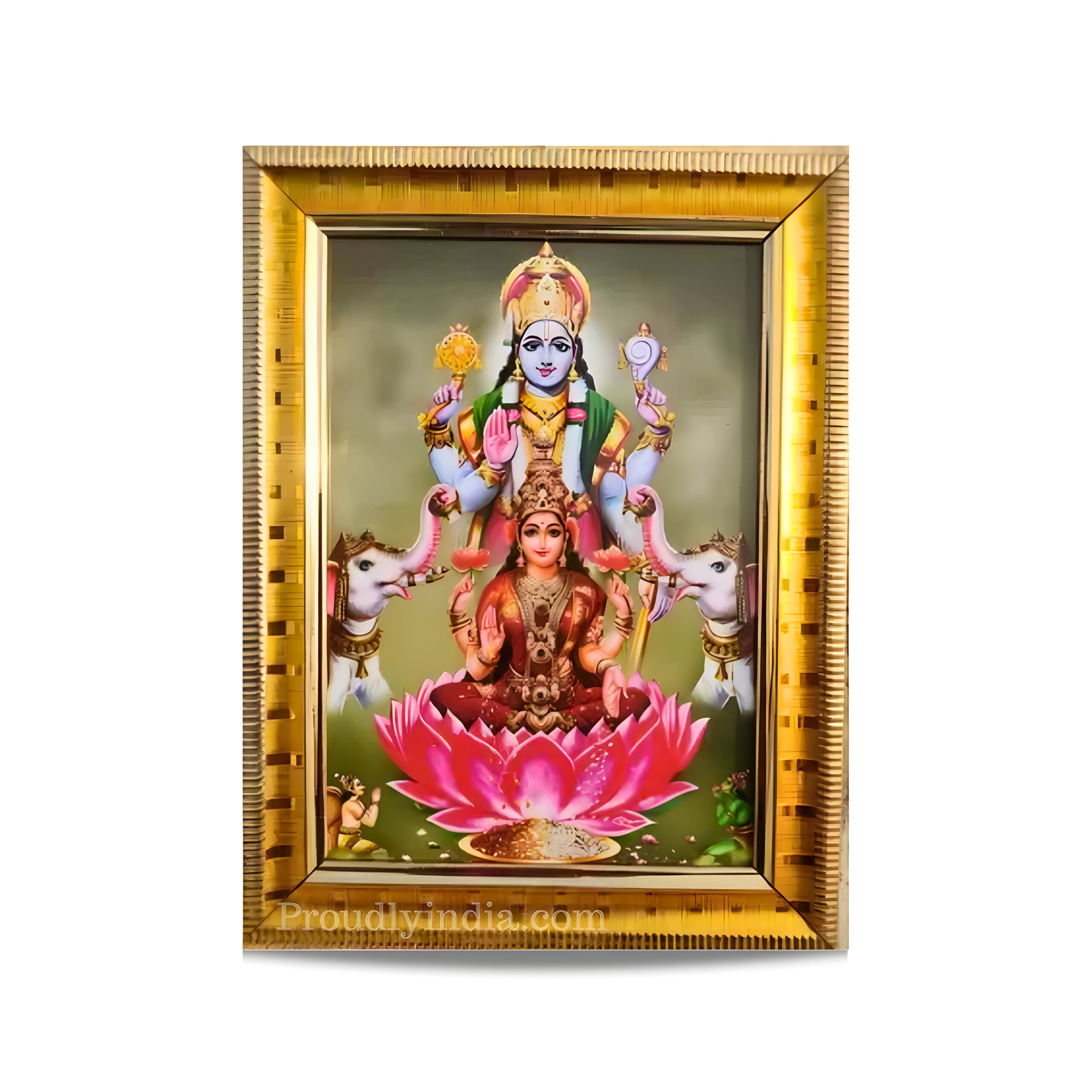 Vishnu Lakshmi God Religious Frame