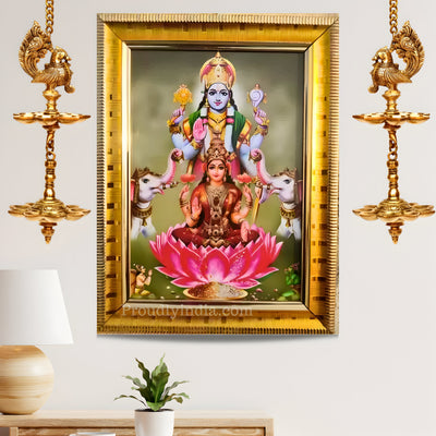 Vishnu Lakshmi God Religious Frame