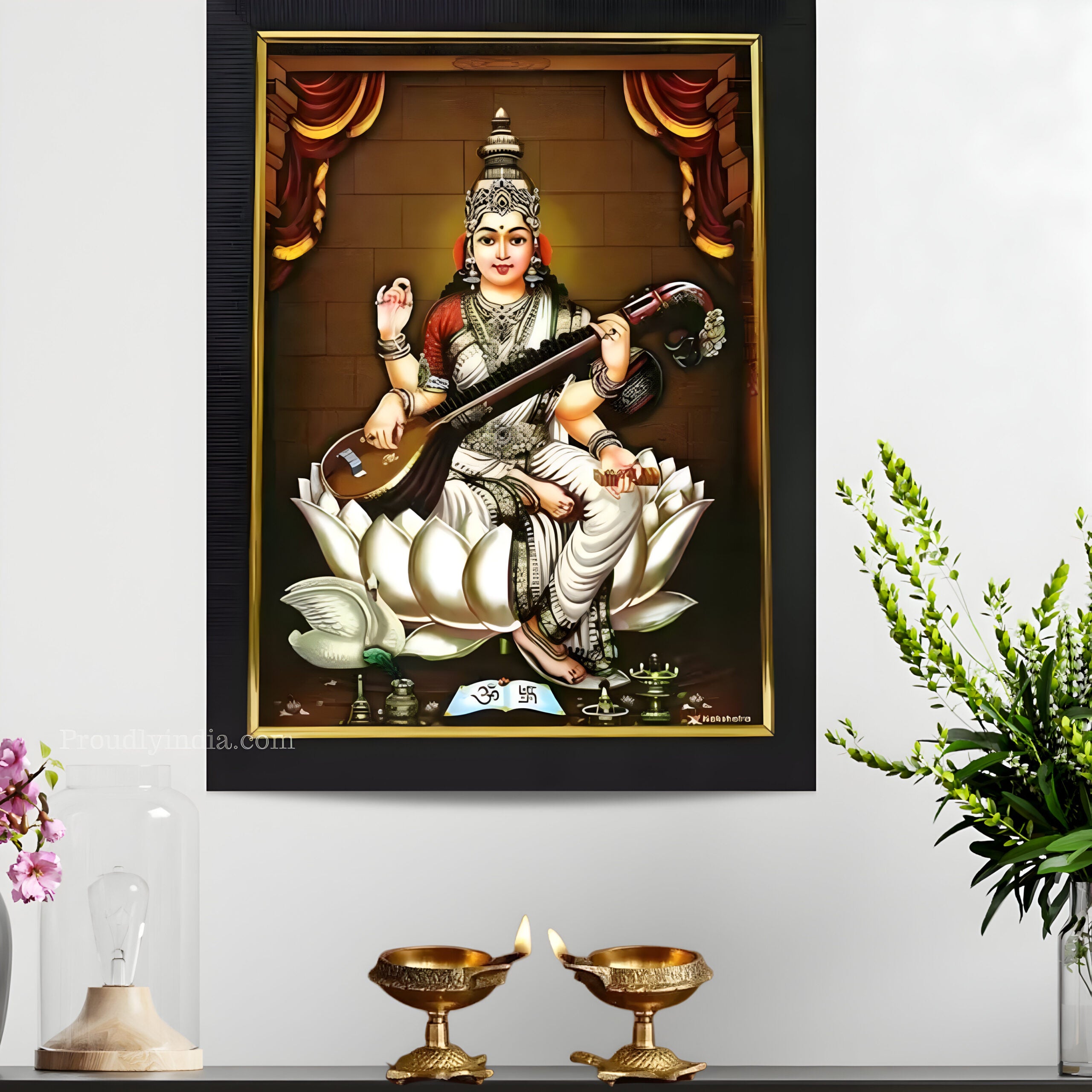 Saraswati Mata Religious Frame