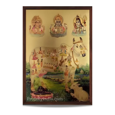 Kamdhenu photo framed Religious Frame