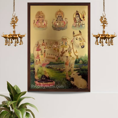 Kamdhenu photo framed Religious Frame