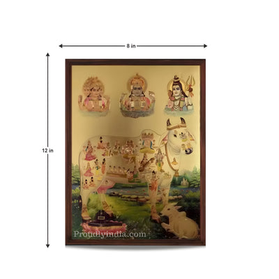 Kamdhenu photo framed Religious Frame