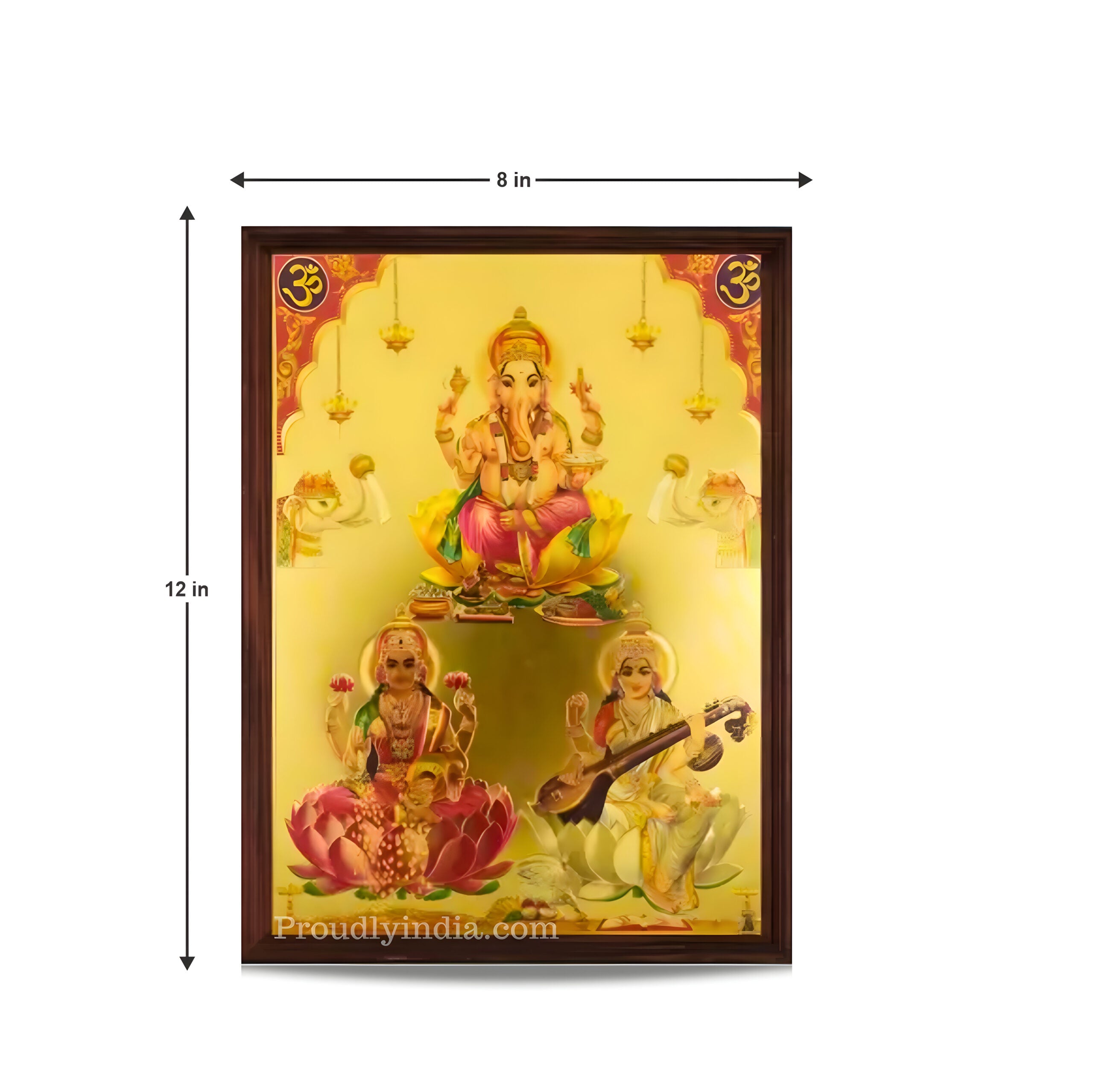 Lakshmi ganesha and saraswati Religious Frame