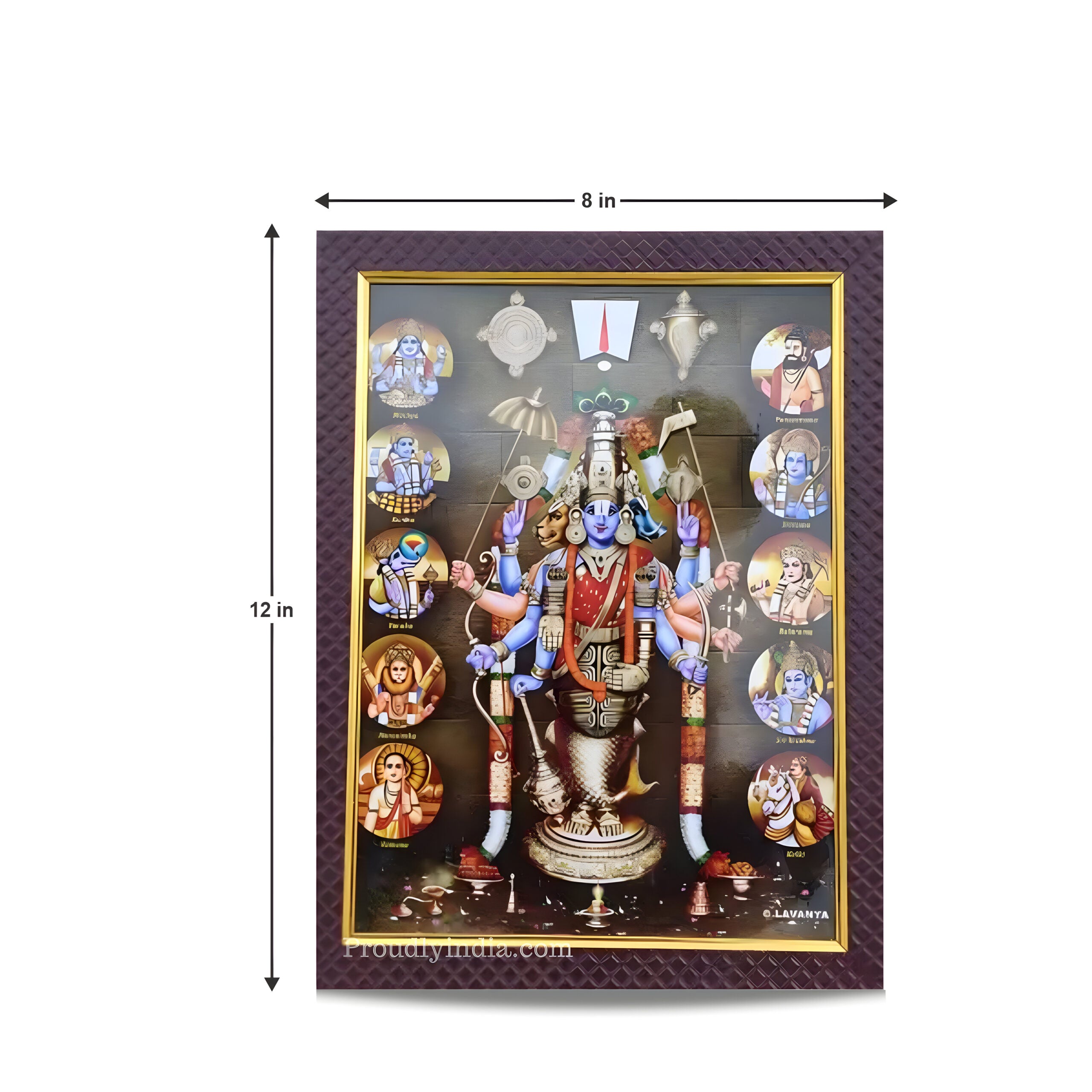 Vishnu Dashavatar Idol Religious Frame