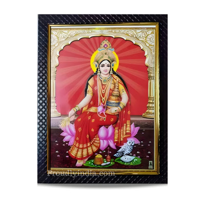 Goddess Lakshmi with Owl religious frame
