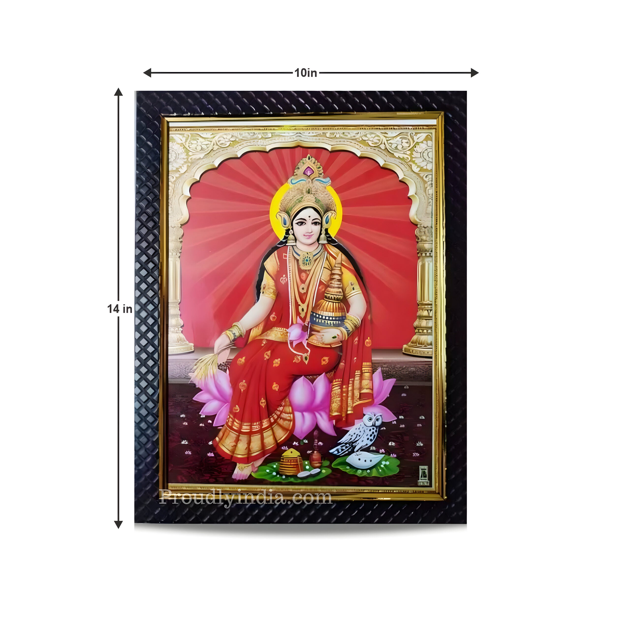 Goddess Lakshmi with Owl religious frame