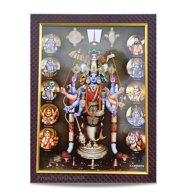 Vishnu Dashavtar Idol Religious Frame
