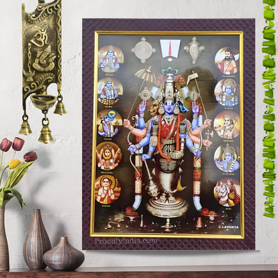 Vishnu Dashavtar Idol Religious Frame