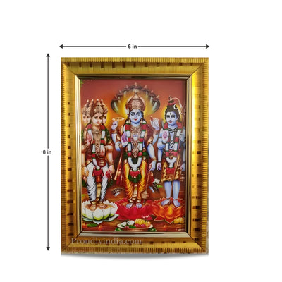 Brahma Vishnu and Maheshwara Religious Frame