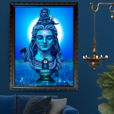 Lord Shiva Digital Print With  Frame
