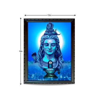 Lord Shiva Digital Print With  Frame