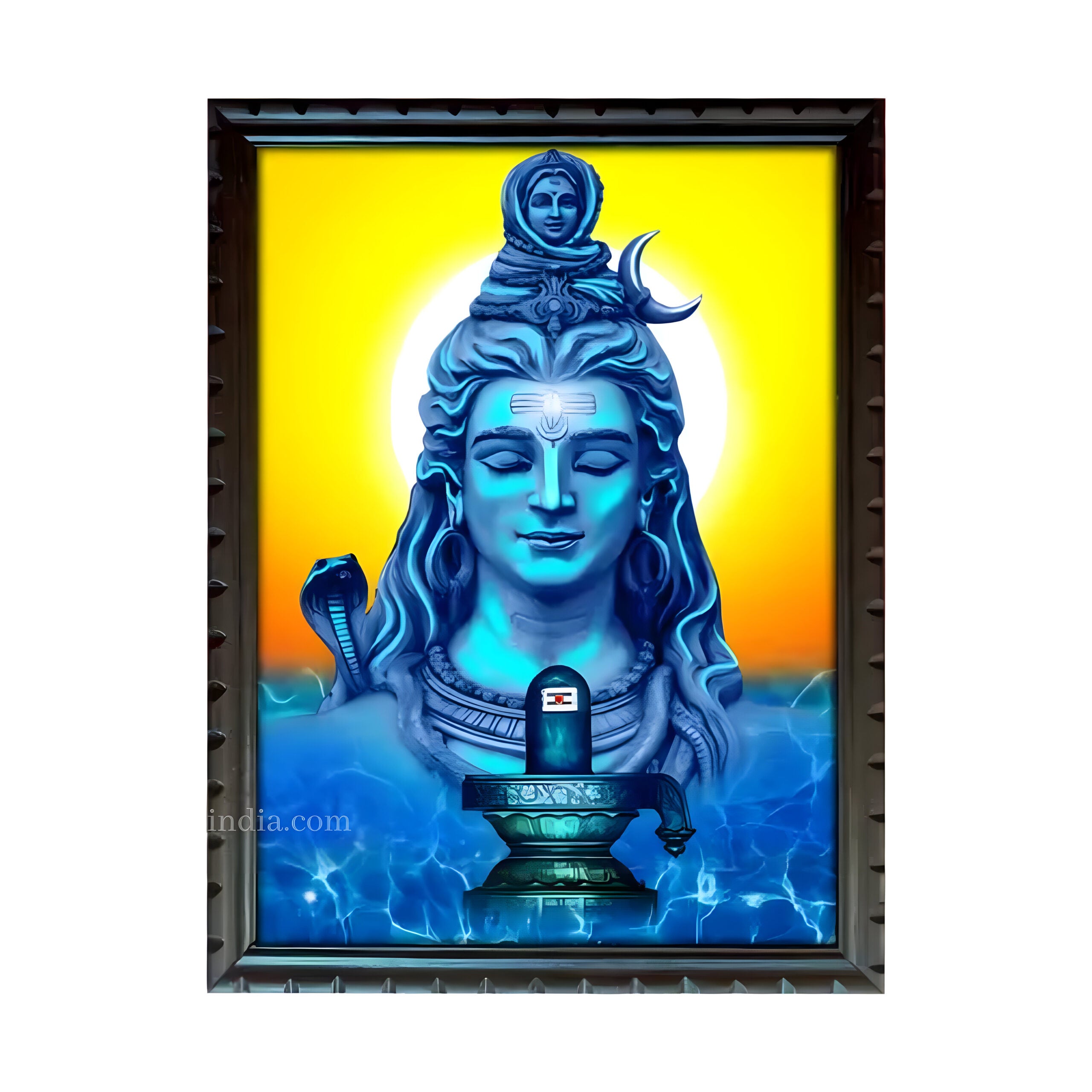 Shiva Photo With Wood Frame