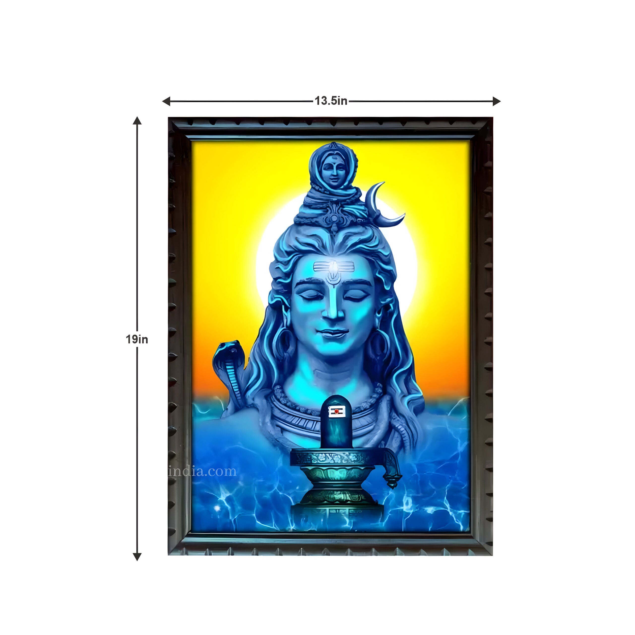 Shiva Photo With Wood Frame