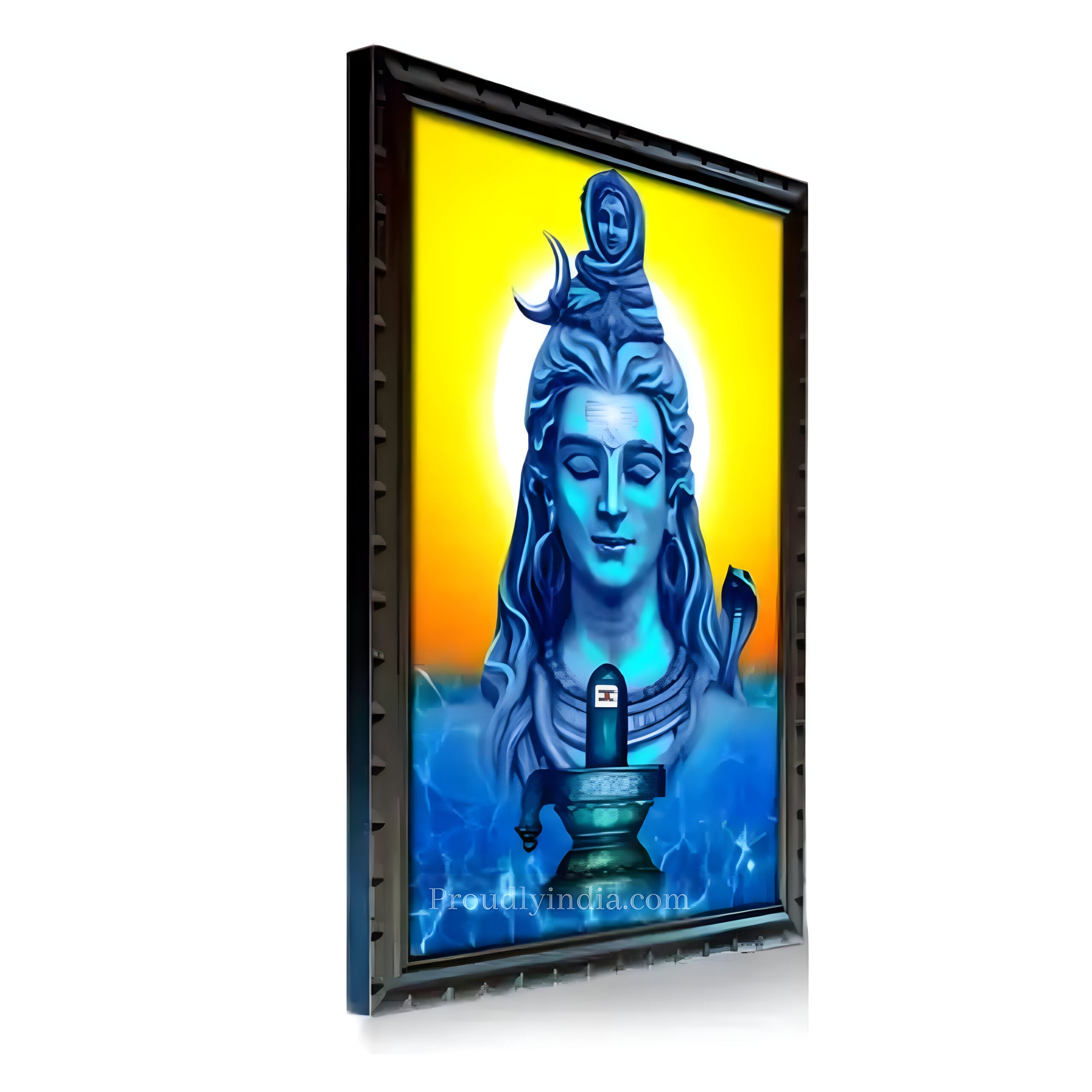 Shiva Photo With Wood Frame