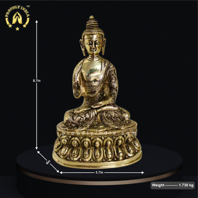 Lord Gautama Buddha Brass Statue