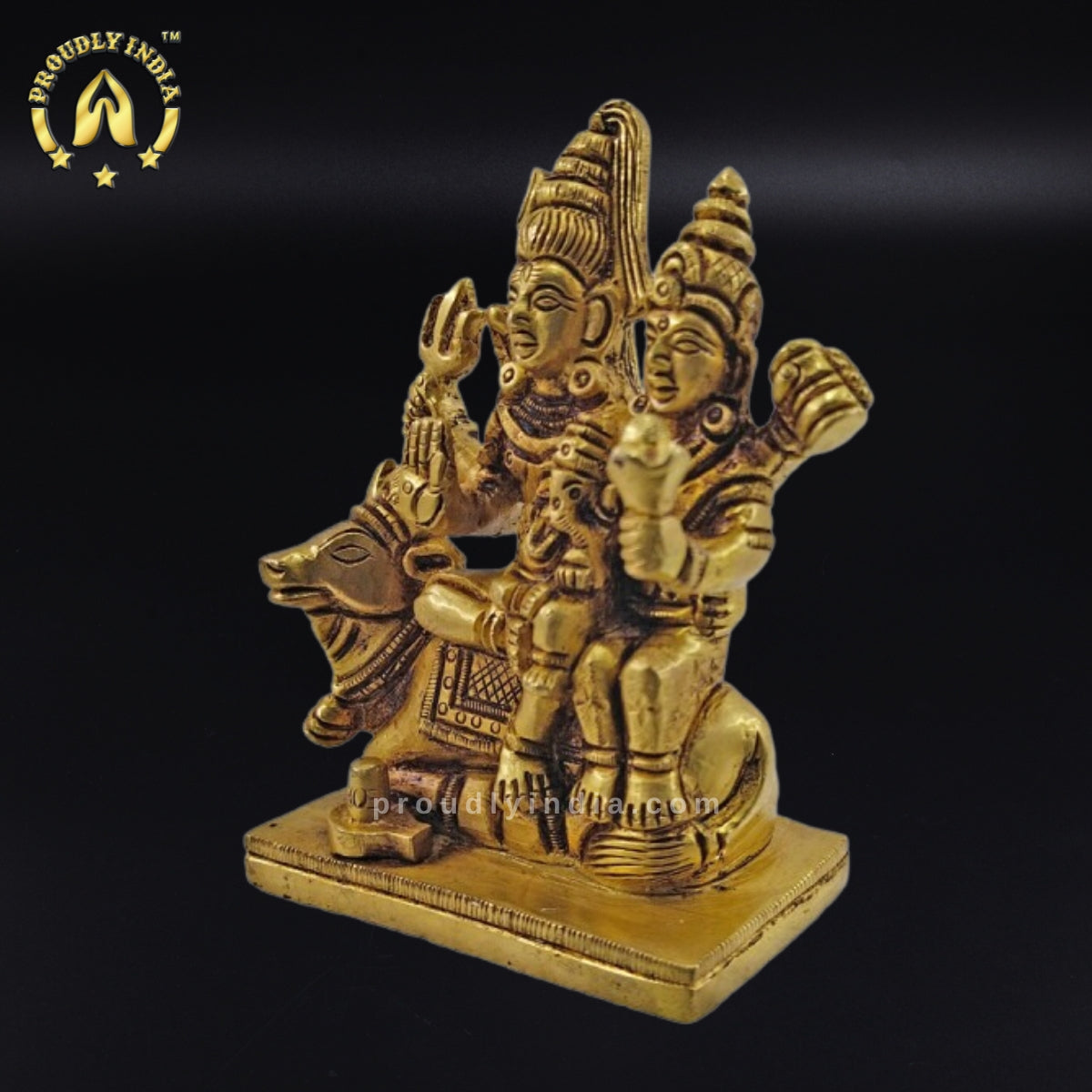 Brass Lord Shiva Family Statue