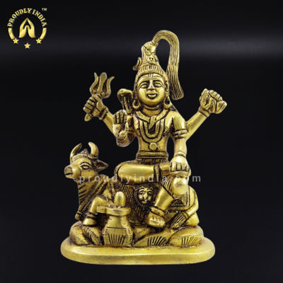 5" Brass God Shiva Statue