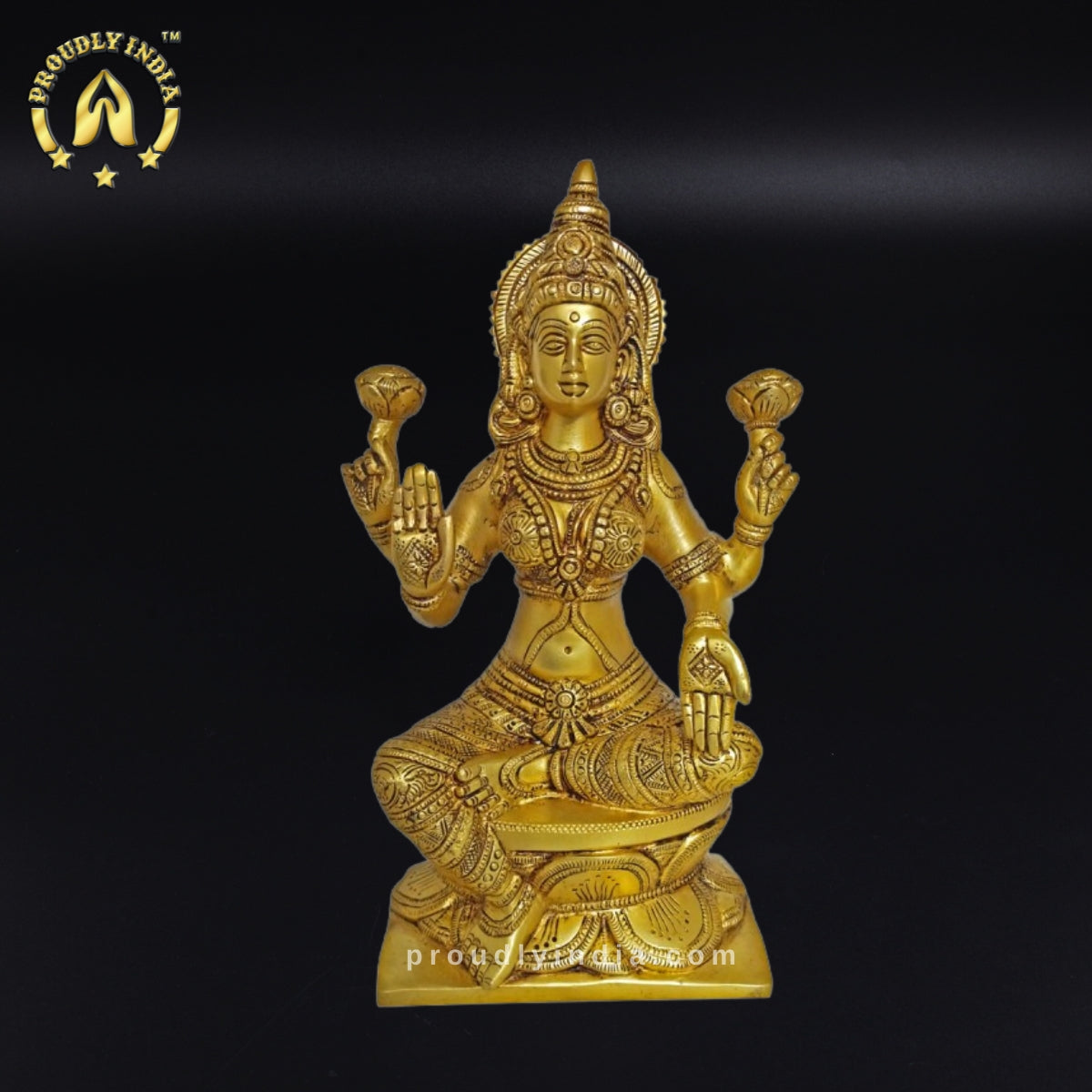 12" Brass Goddess Lakshmi Statue
