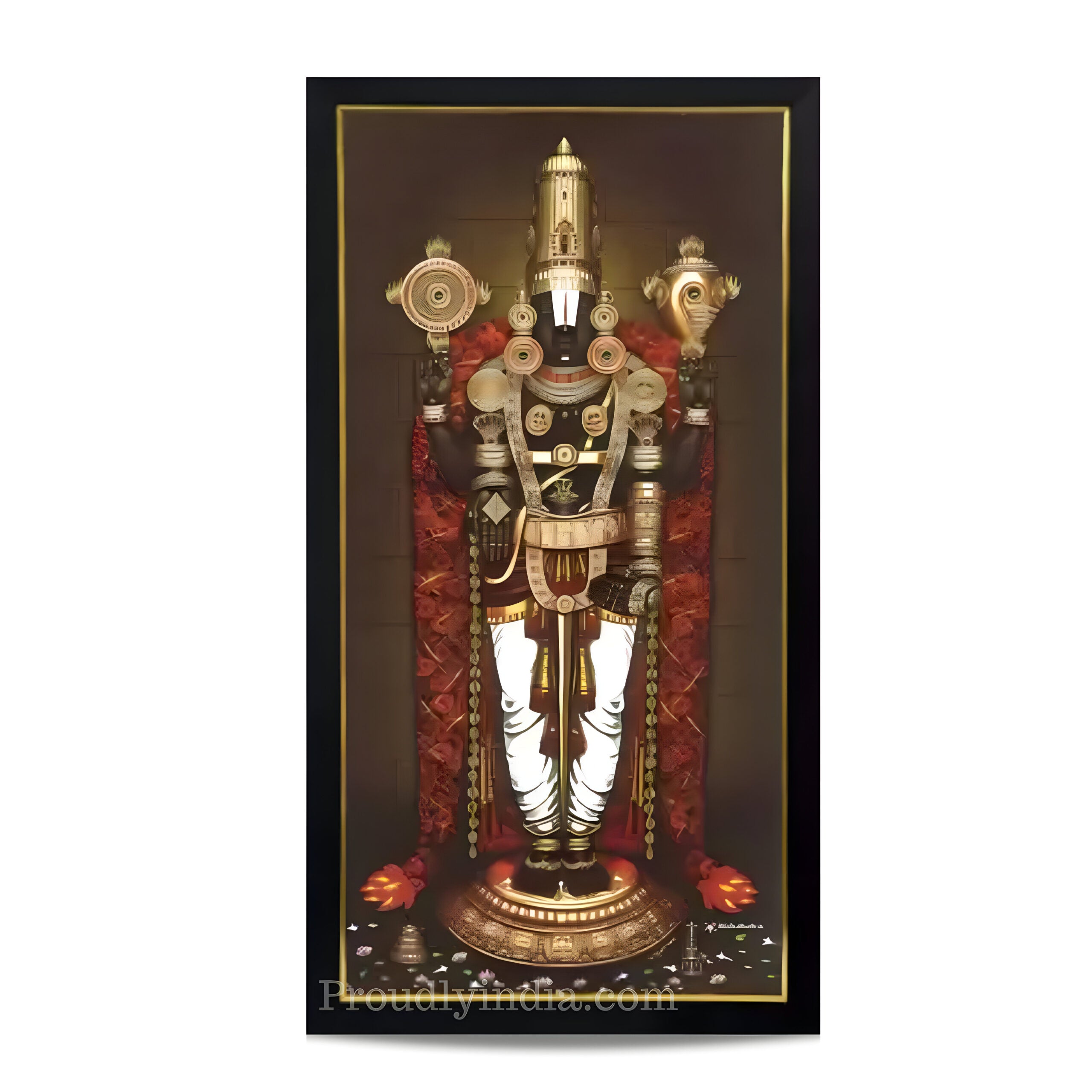 Nijapada Dharshanam Rose Garland God Photo Frame