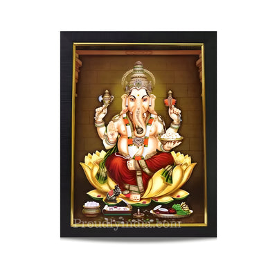Ganesha God Photo Religious Frame