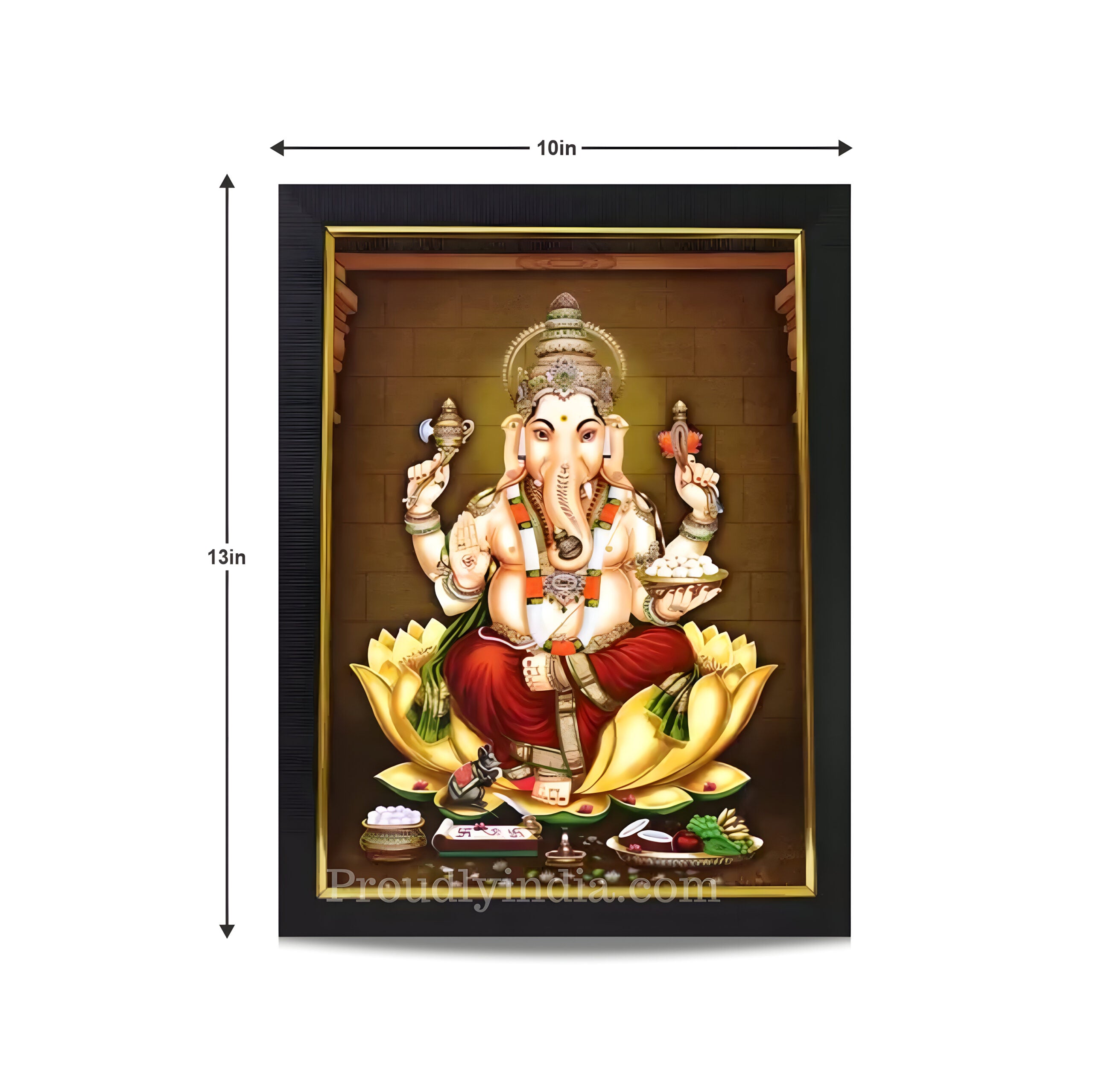 Ganesha God Photo Religious Frame