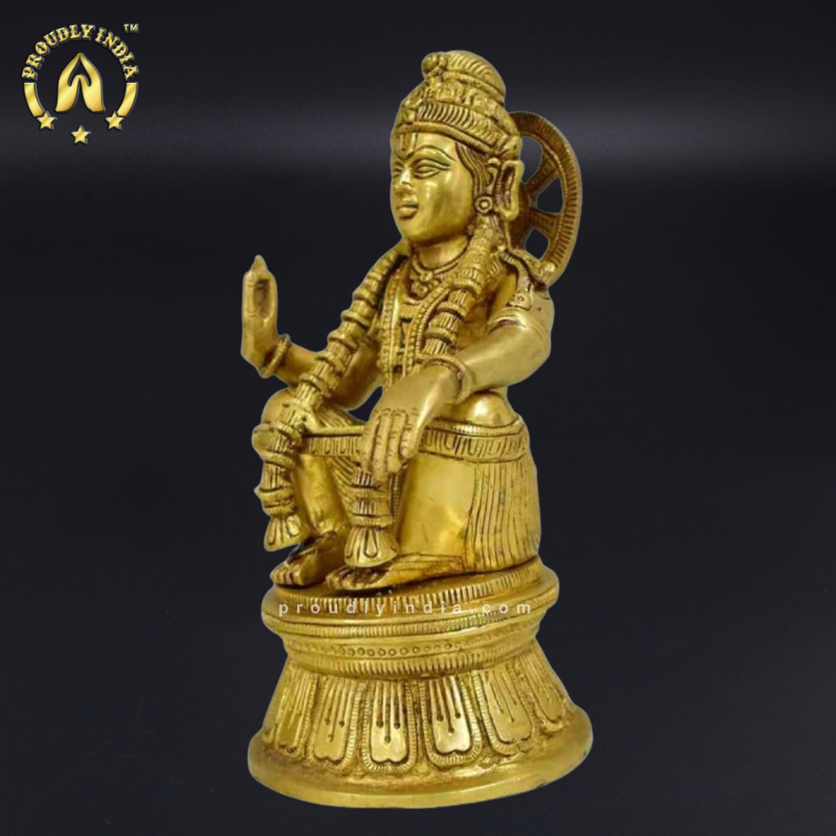 3.5" Brass Ayyappan Swamy Statue
