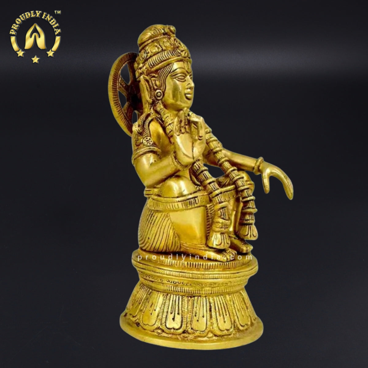 3.5" Brass Ayyappan Swamy Statue