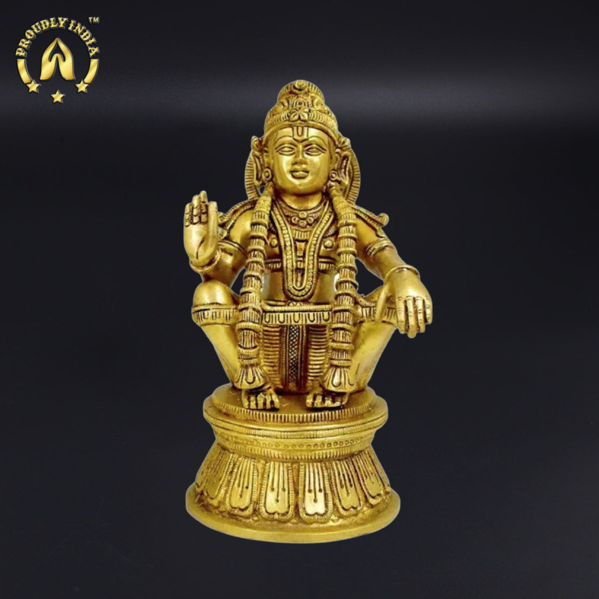 3.5" Brass Ayyappan Swamy Statue