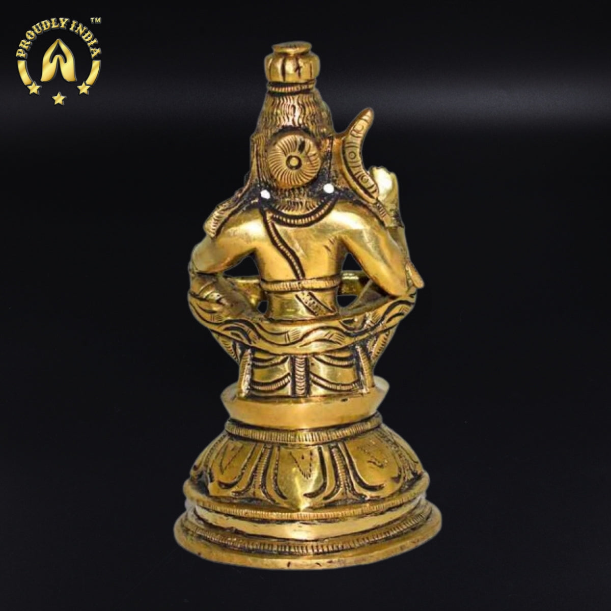 4.5" Brass Ayyappan Swamy Statue