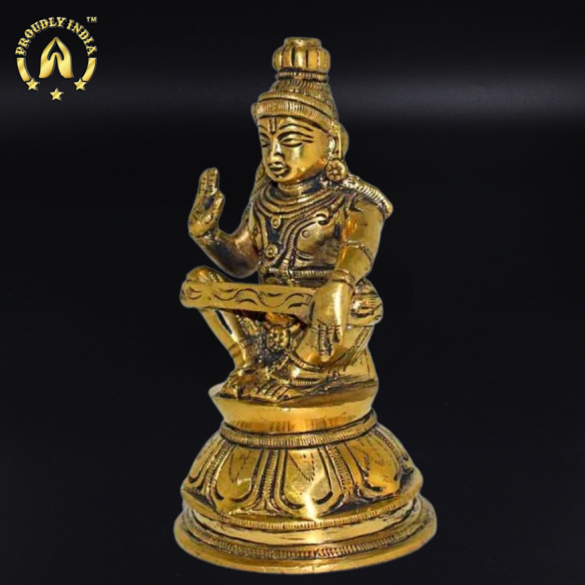 4.5" Brass Ayyappan Swamy Statue