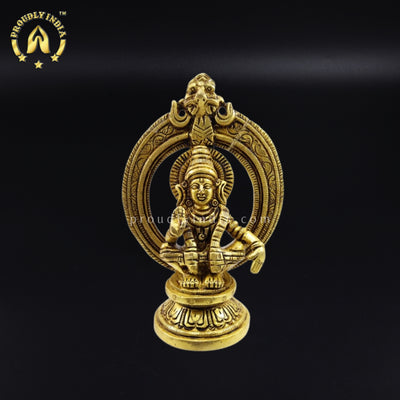 5.5" Brass Ayyappan Idol with Arch