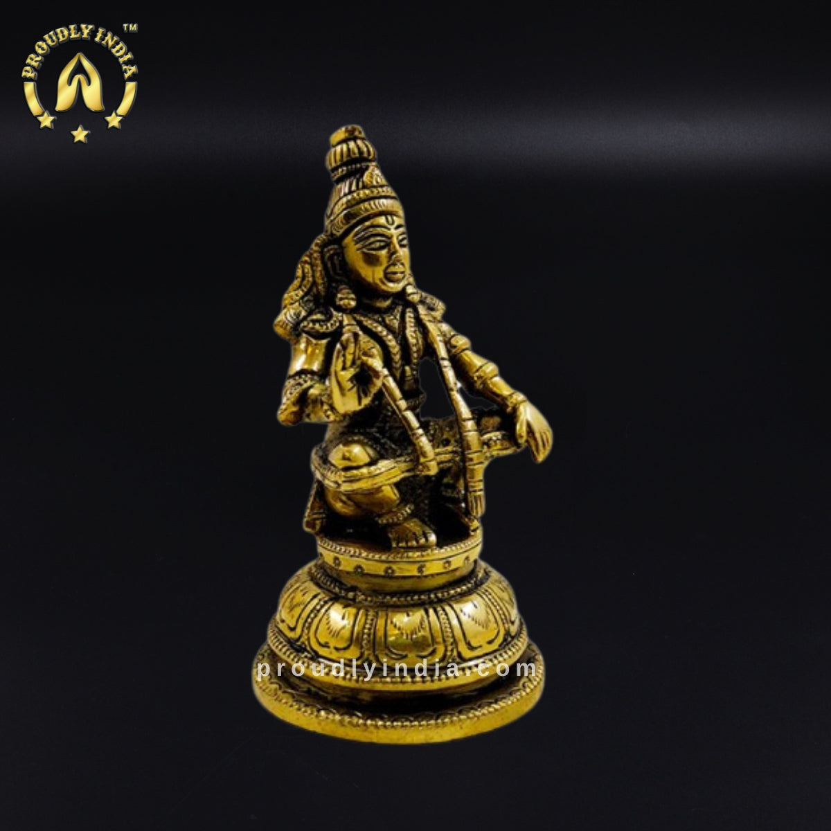 5.7" Brass Sabharimala Ayyappan Idol