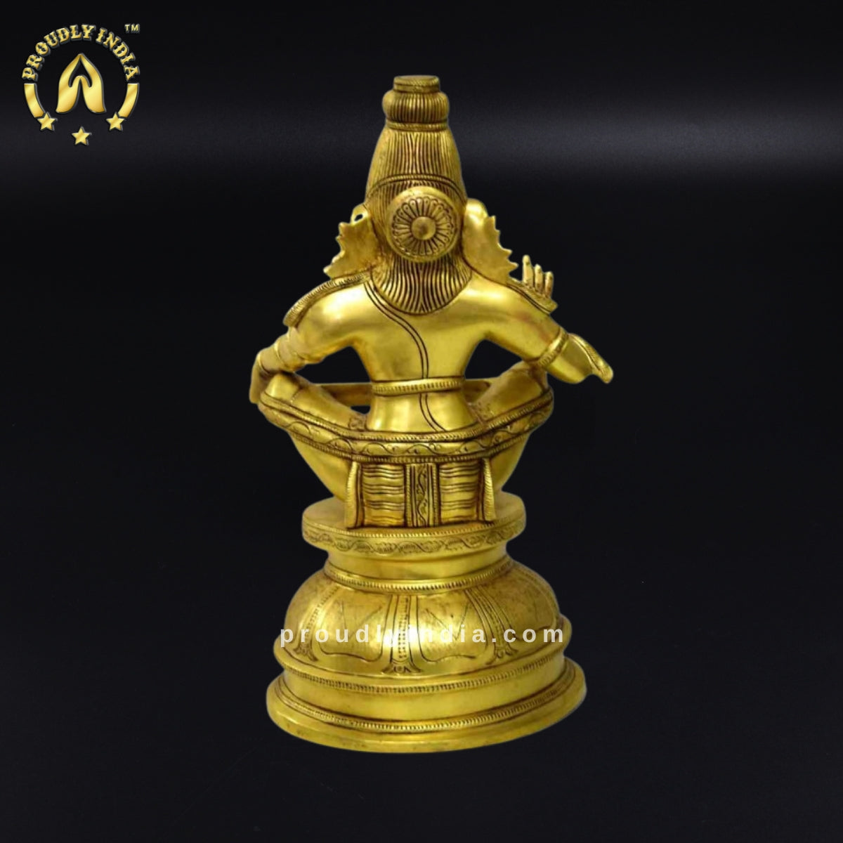 6.5" Brass Ayyappan Swamy Statue