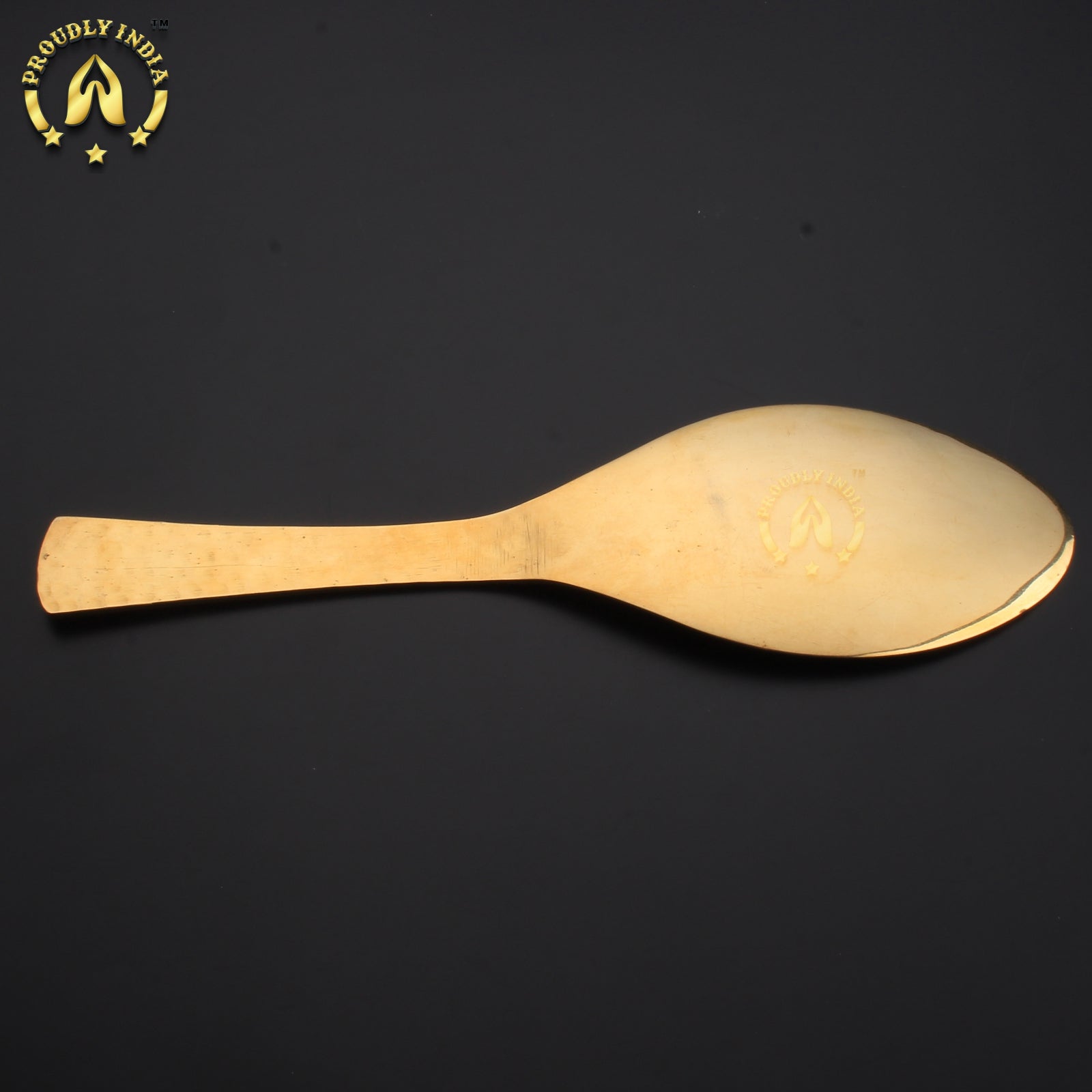 Pure Brass Spoon Rice chamcha for Serving Brass Serving Spoon.