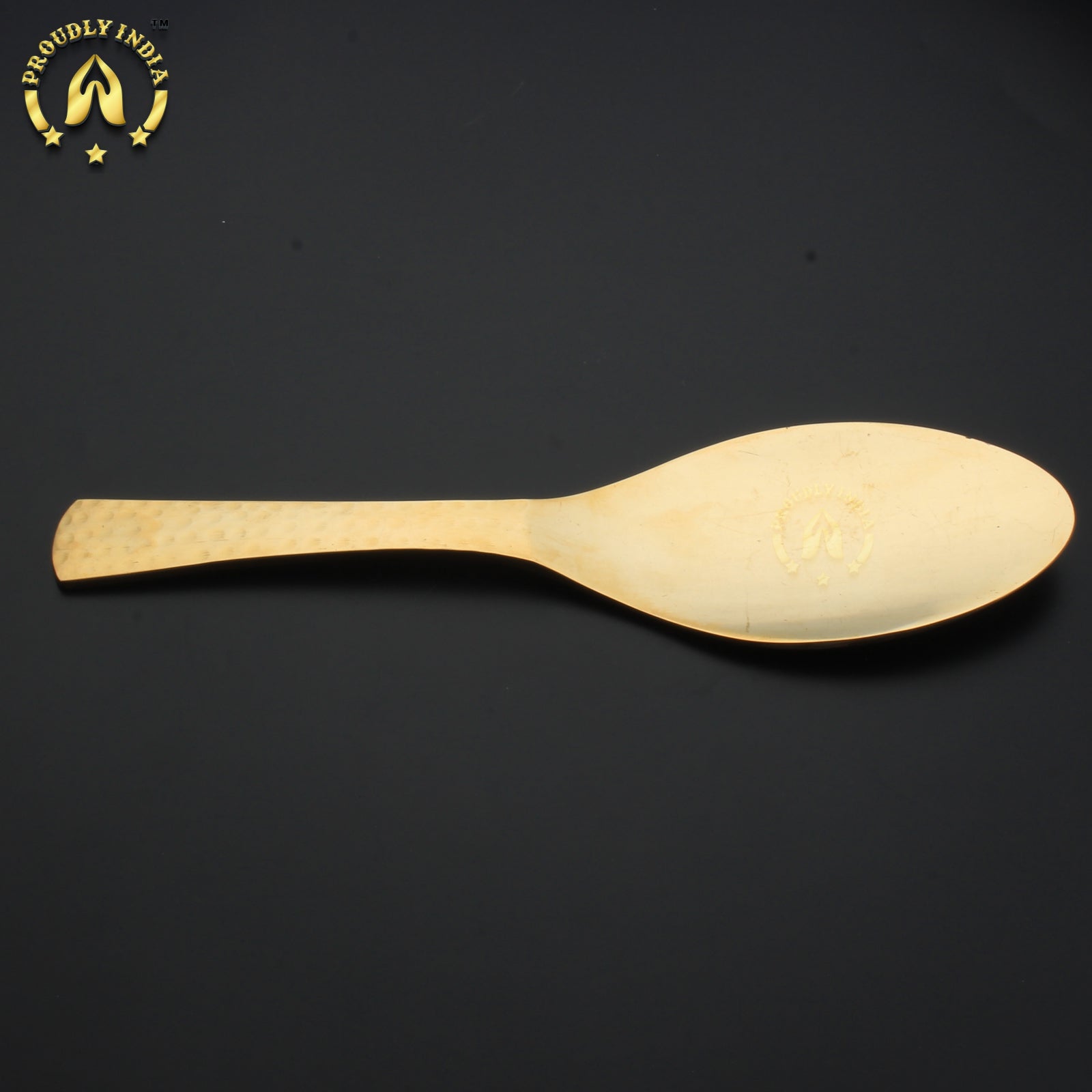 Pure Brass Spoon Rice chamcha for Serving Brass Serving Spoon.