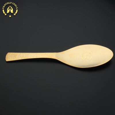 Pure Brass Spoon Rice chamcha for Serving Brass Serving Spoon.