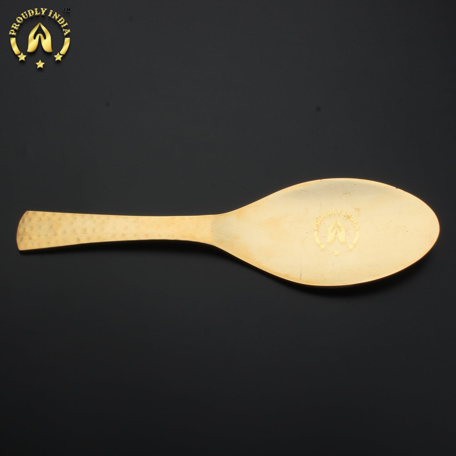 Pure Brass Spoon Rice chamcha for Serving Brass Serving Spoon.