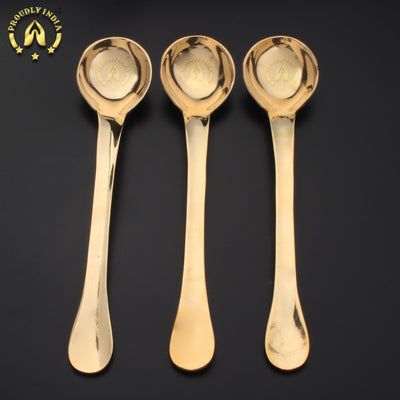 Georg Jensen Inspired 3 Pure Brass Serving Spoons